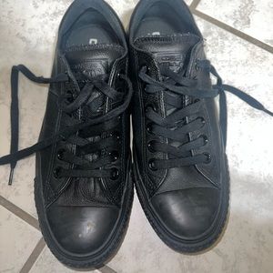 Leather low tops converse